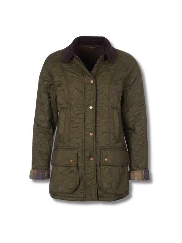 Barbour Women Beadnell Polarquilt Jacket Olive Size US4 Jacket product image with Barbour