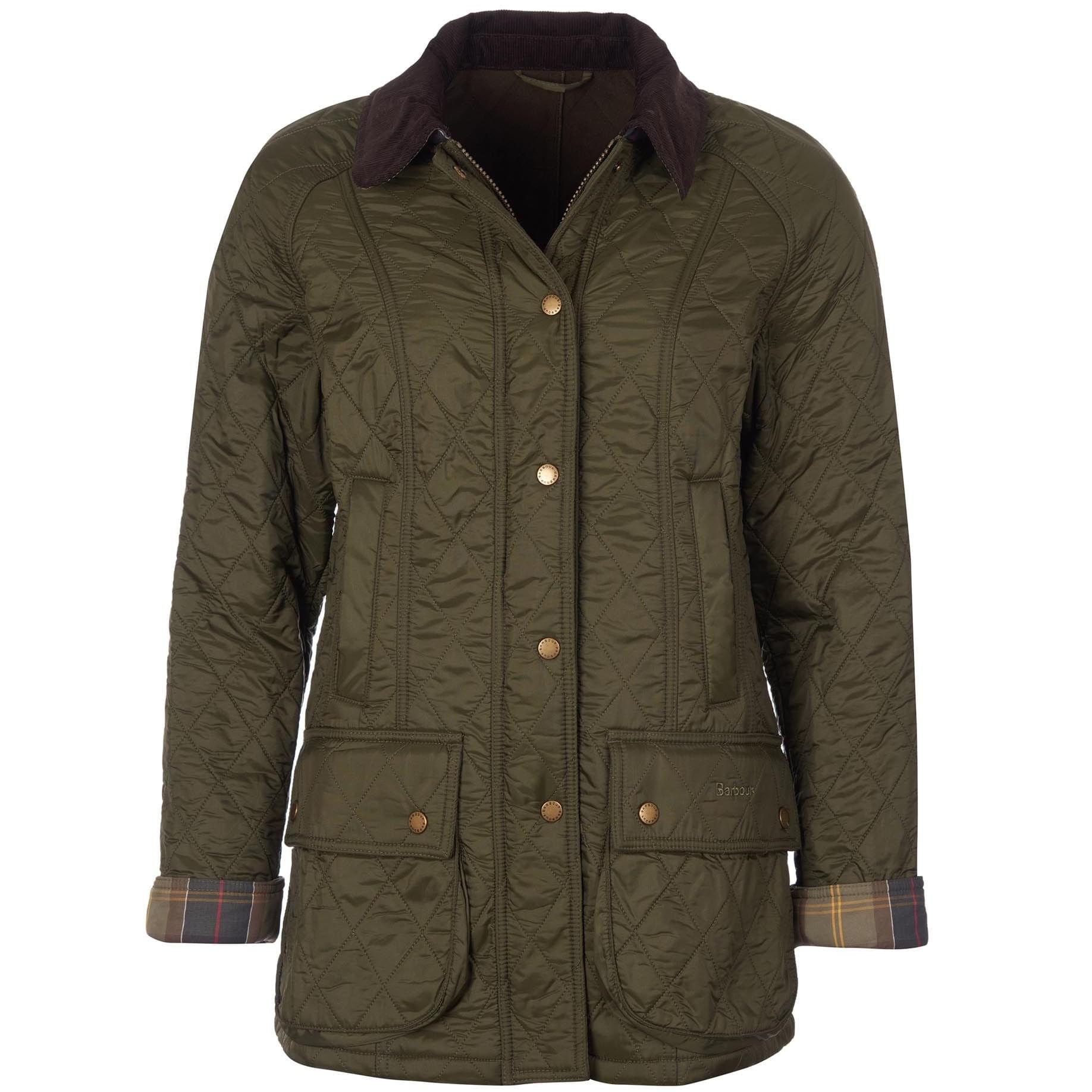 Barbour Women Beadnell Polarquilt Jacket Olive Size US8 Jacket product image with Barbour