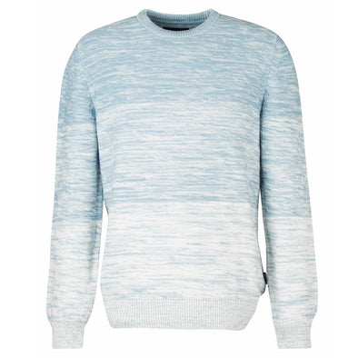 Barbour Brading Ombre Knitted Crew Neck Jumper In Powder Blue
