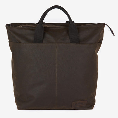 Barbour Essential Wax Tote Bag In Olive