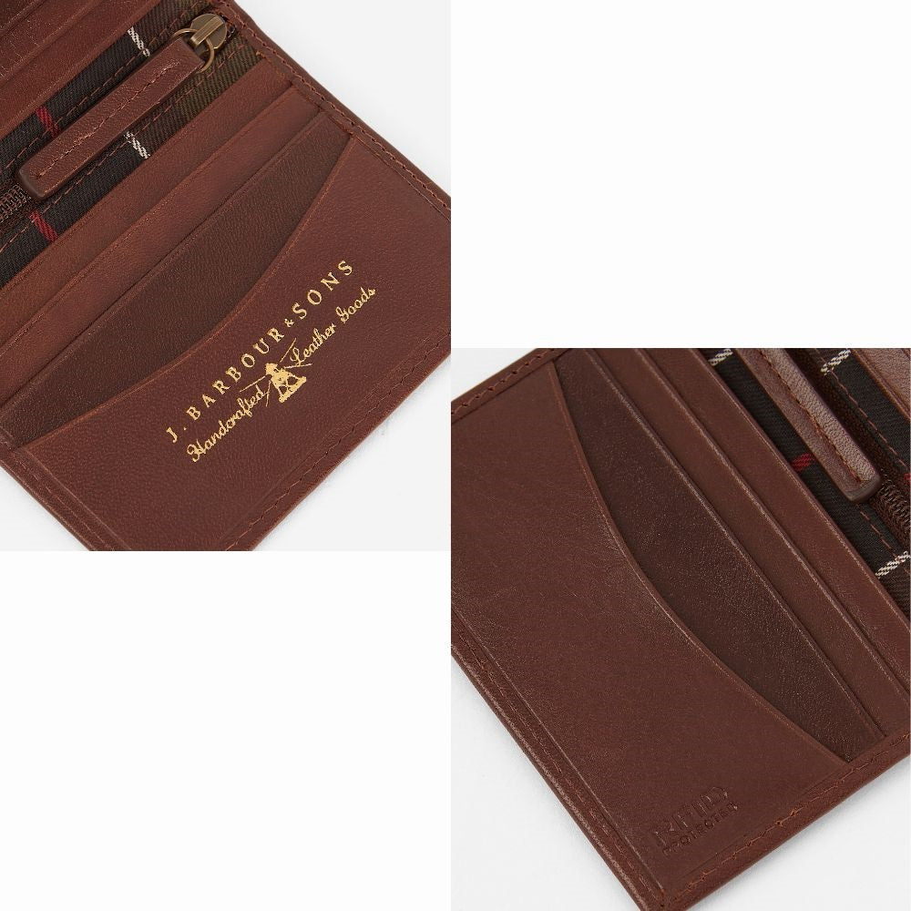 Barbour Colwell Small Billfold In Brown-Classic Tartan Wallet One Size