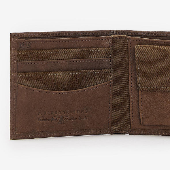 Barbour Padbury Billfold Dark Brown Wallet One Size