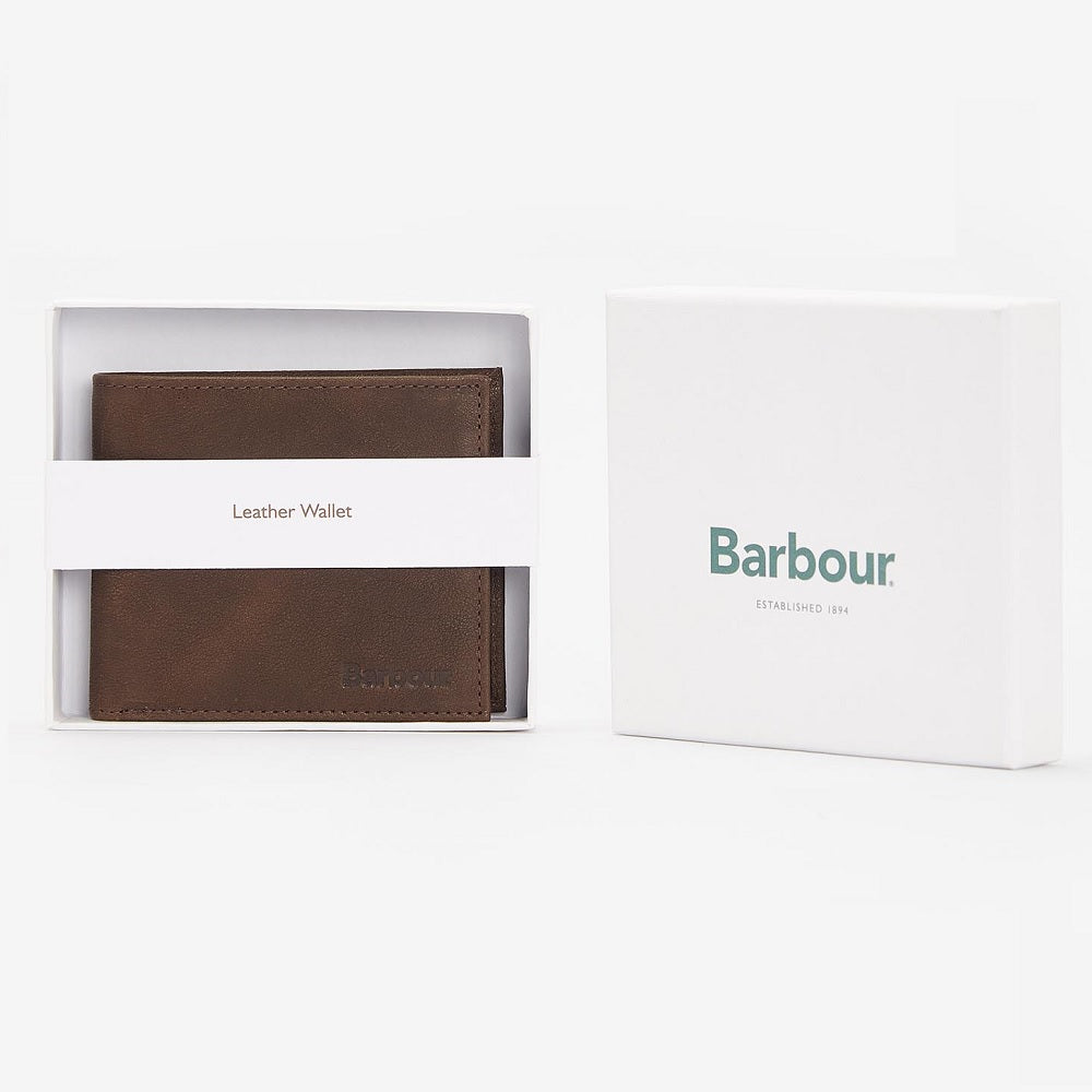 Barbour Padbury Billfold Dark Brown Wallet One Size