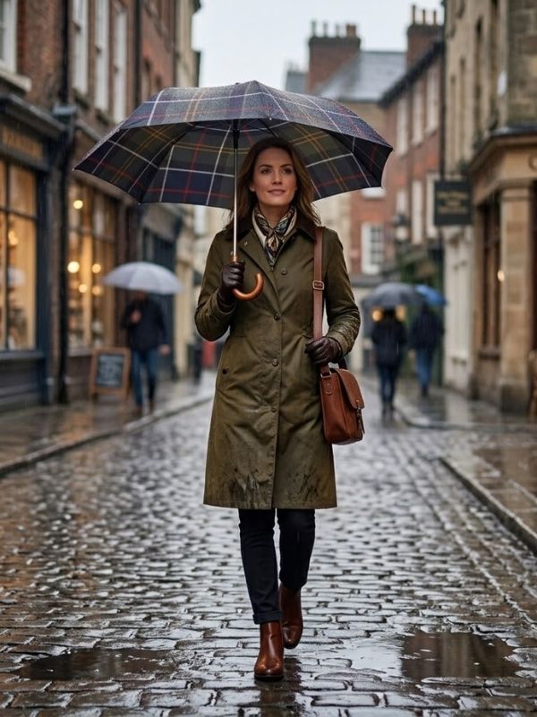 Barbour Tartan Mini Umbrella in Classic Best of British NBPT  Women.