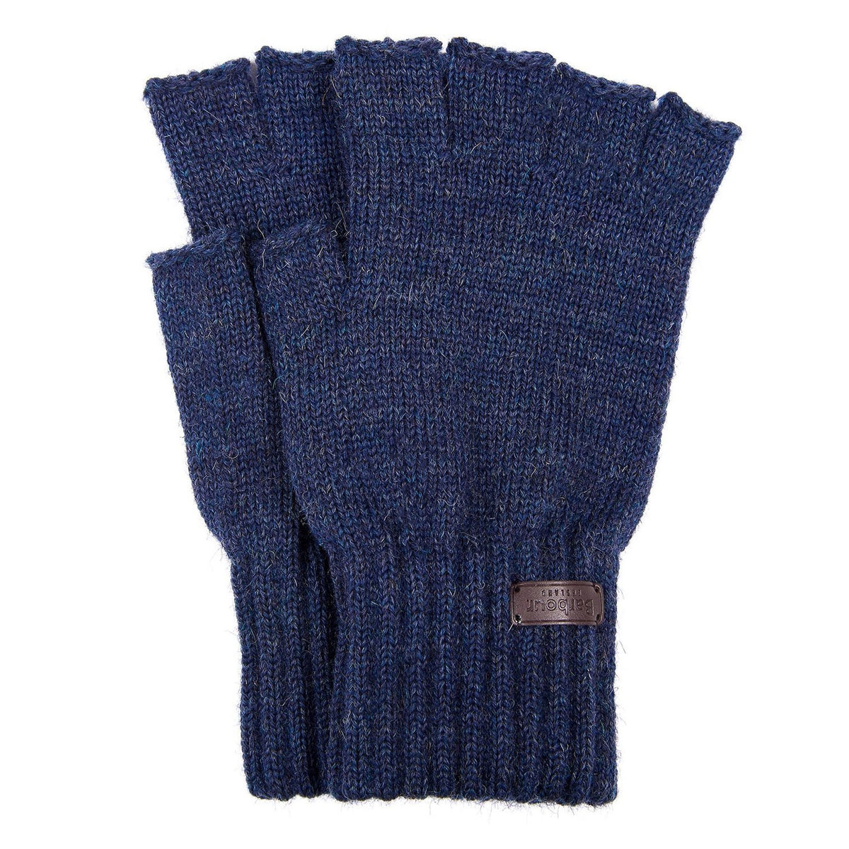 Barbour Fingerless Gloves Navy Small Gloves product image with Barbour