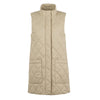 Barbour Cosmia Quilted Liner Vest In Light Fawn Size 6