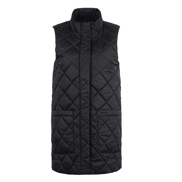Barbour Cosmia Quilted Liner Vest In Black Size 4