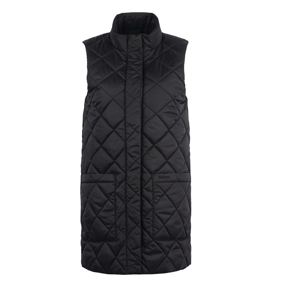 Barbour Cosmia Quilted Liner Vest In Black Size 14 product image with Barbour, Quilted