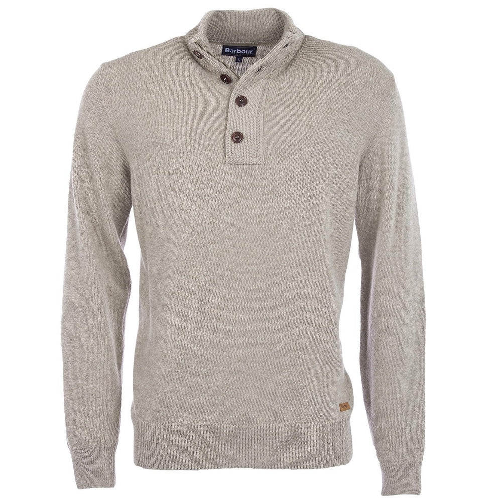 Barbour Essential Pullover Patch Half Zip Sweater Stone Size XXL Sweater product image with Barbour