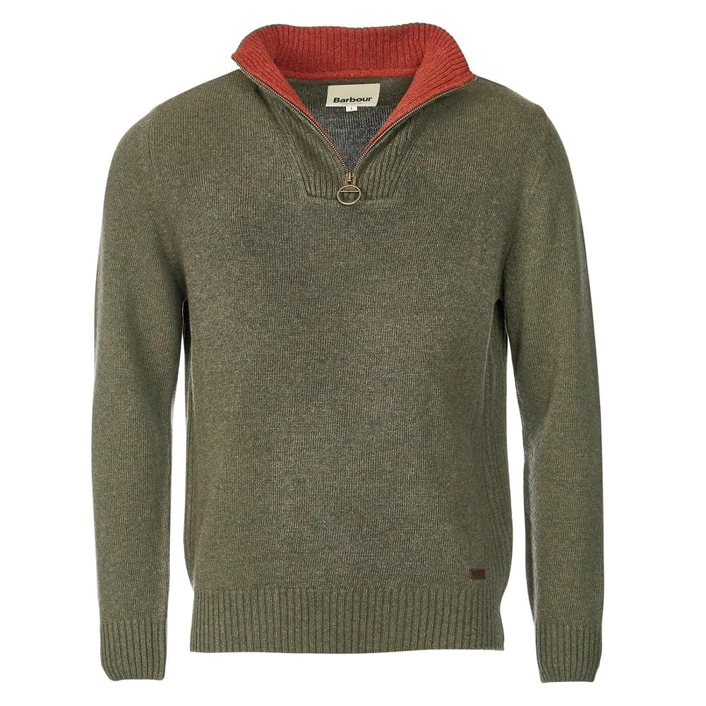 Barbour Pullover Nelson Essential Half Zip Sweater Seaweed Size XXL Sweater product image with Barbour