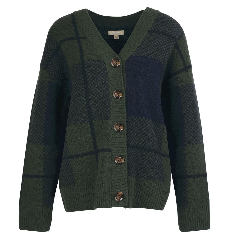 Barbour Marie Cardigan Classic Black/Sage Tartan Cardigan product image with Barbour, Tartan, Classic