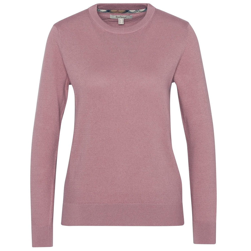 Barbour Lavender Knitted Jumper In Tea Rose