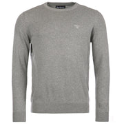 Barbour Pima Cotton Crew Neck Jumper In Grey Jumper product image with Barbour