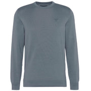 Barbour Mens Sweater Pima Crew Neck Cotton Vintage Teal Sweater product image with Barbour