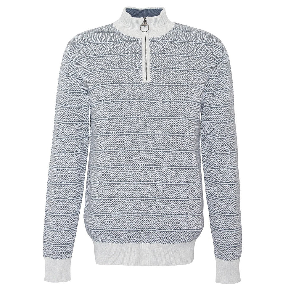 Barbour Mitford Half-Zip Jumper Whisper White Size XL