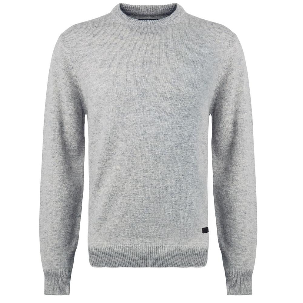Barbour Essential Pullover Patch Crew Sweater Light Grey Marl Size XXL Sweater product image with Barbour