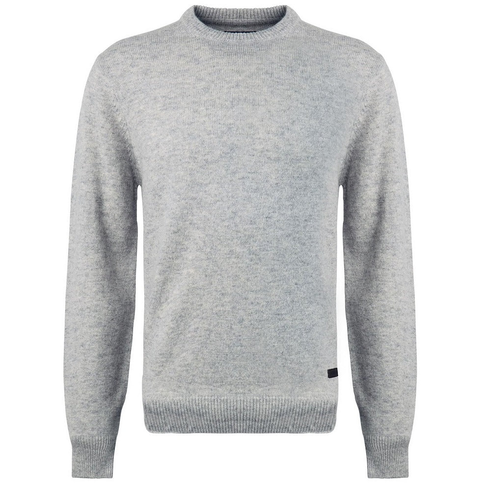 Barbour Essential Pullover Patch Crew Sweater Light Grey Marl Size XXL Sweater product image with Barbour