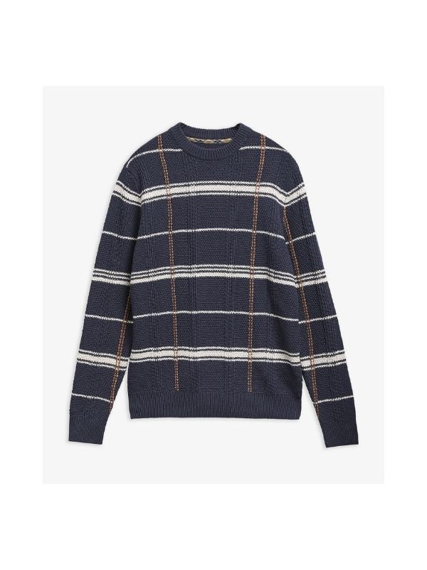 Barbour Fasey Cable-Knit Tartan Jumper