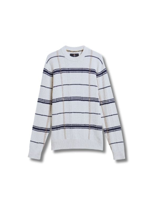 Barbour Fasey Cable-Knit Tartan Jumper