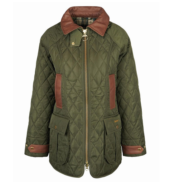 Barbour Premium Beadnell Quilted Jacket Olive/Ancient Size 4