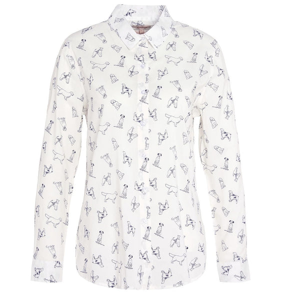 Barbour Safari Long-Sleeved Shirt Linear Dog Print