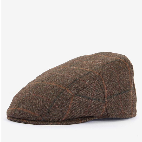 Barbour Crieff Flat Cap Classic Brown Size 7