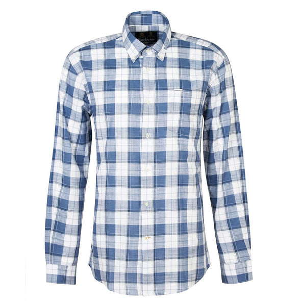 Barbour Broxfield Regular Fit Checked Shirt In Classic Blue Size L