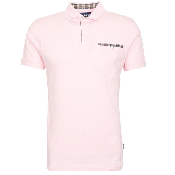 Barbour Corpatch Polo Shirt In Light Pink Size L