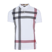 Barbour Blaine Oversized Tartan Polo Shirt White Polo Shirt product image with Barbour, Tartan
