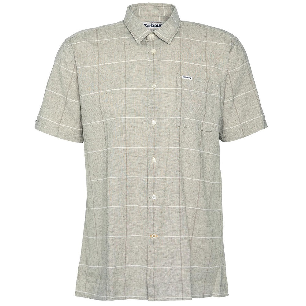 Barbour Swaledale Short Sleeve Regular Shirt Olive Size XXL