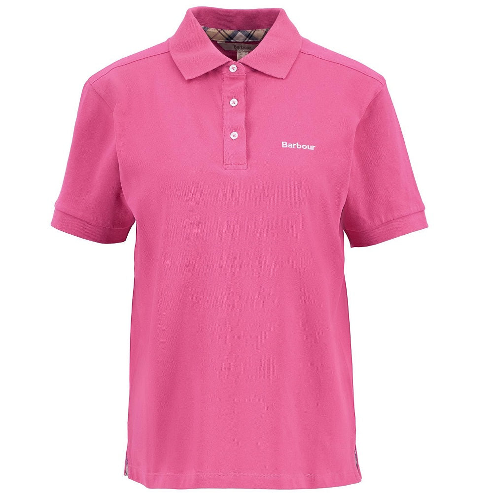 Barbour Bowford Polo T-Shirt Rose Pink Size 6