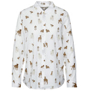 Barbour Safari Relaxed Long-Sleeved Shirt Linear Dog Print product image with Barbour, Dog