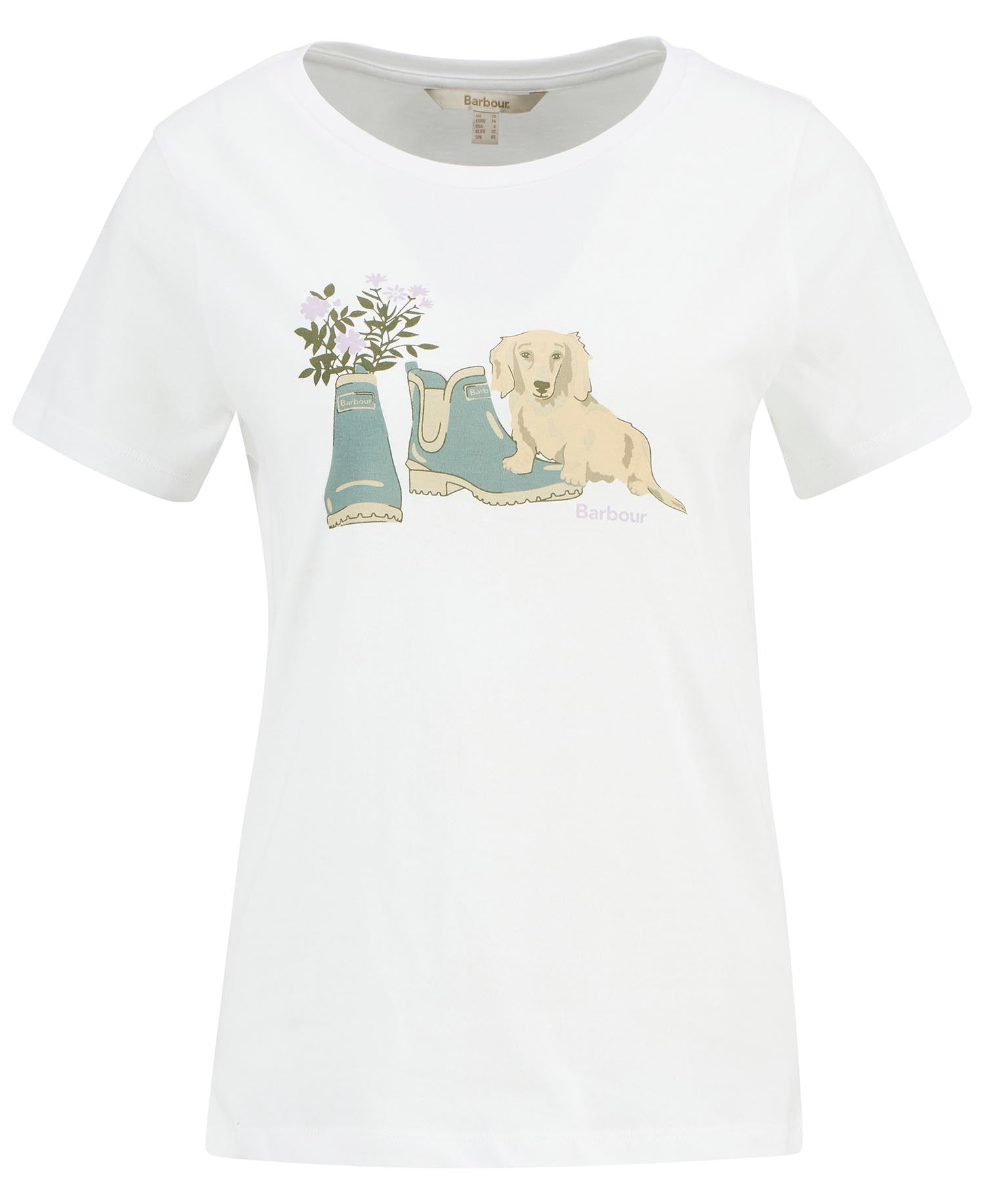 Barbour Brambles T-Shirt White Size US 4 T-Shirt product image with Barbour