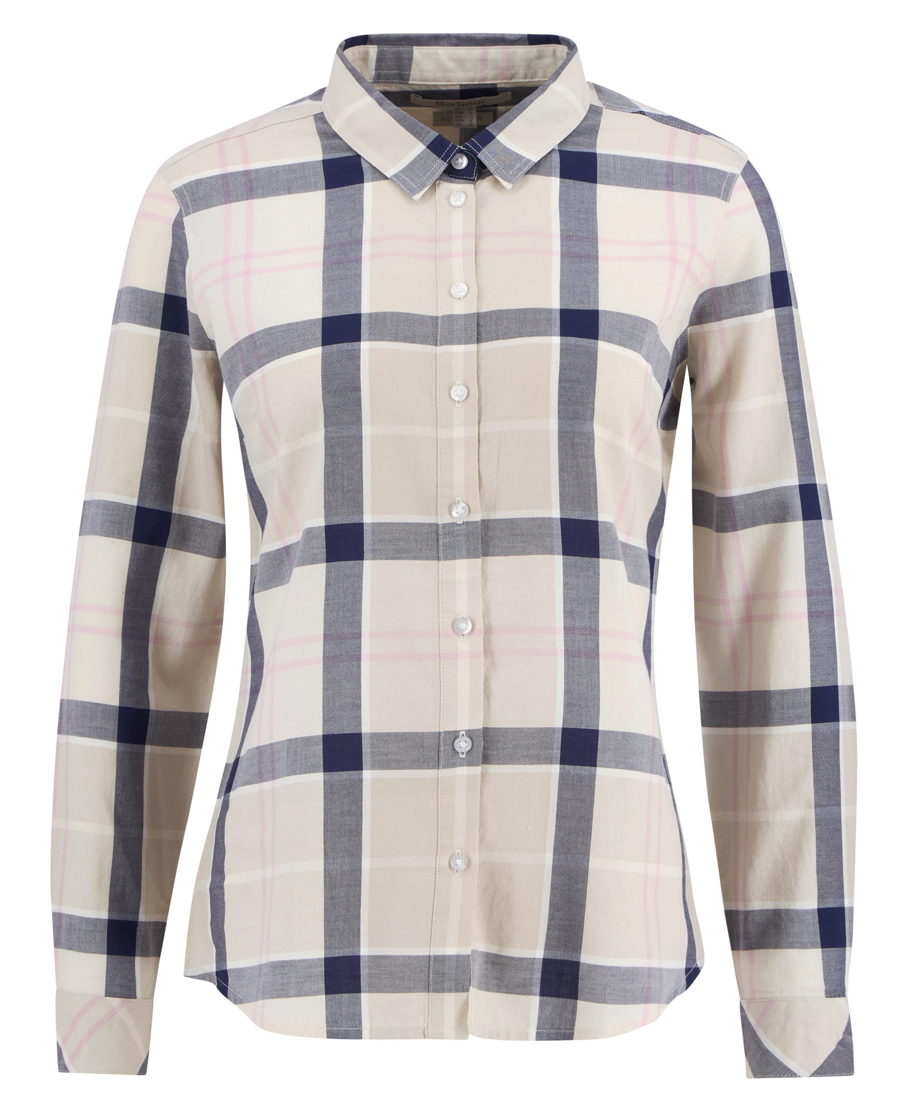 Barbour Bredon Regular Long-Sleeved Shirt in Cherry Blossom Tartan Size US 4 product image with Barbour, Tartan
