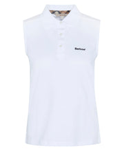 Barbour Bowford Sleeveless Polo Shirt White Polo Shirt product image with Barbour