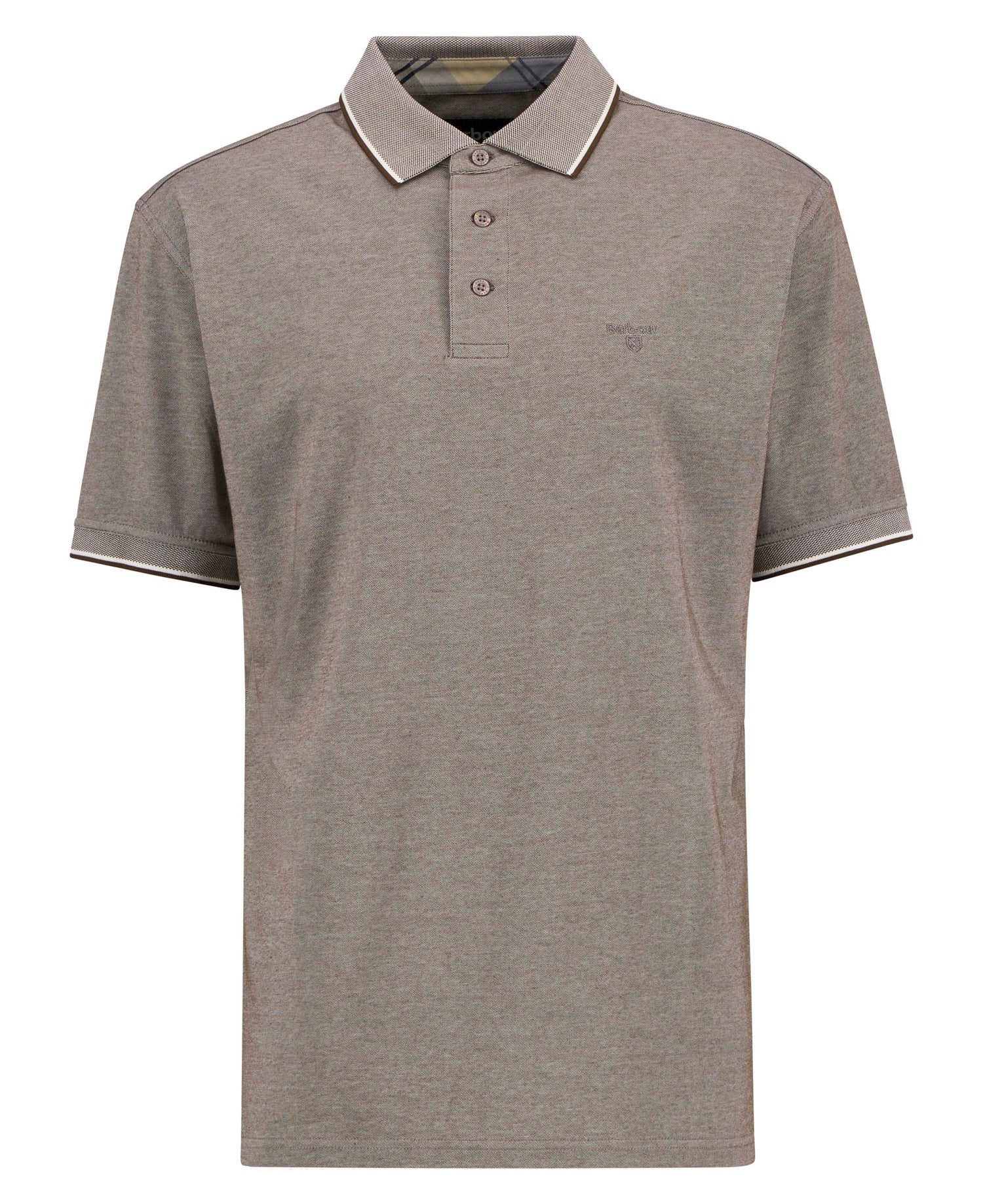 Barbour Heydon Short-Sleeved Polo Shirt In Dark Sand Size XL