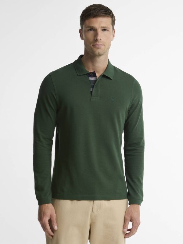 Barbour Essential Long-Sleeved Polo Shirt Sycamore XL