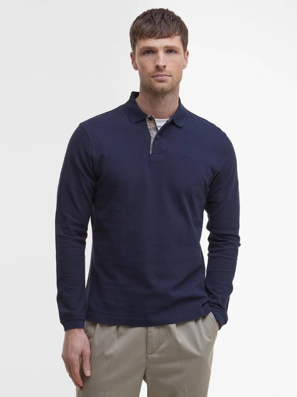 Barbour Essential Long-Sleeved Polo Shirt Classic Navy L