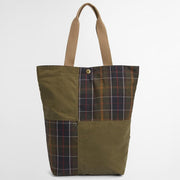 Barbour Transport Patchwork Dusky Green Tote Bag One Size Bag product image with Barbour