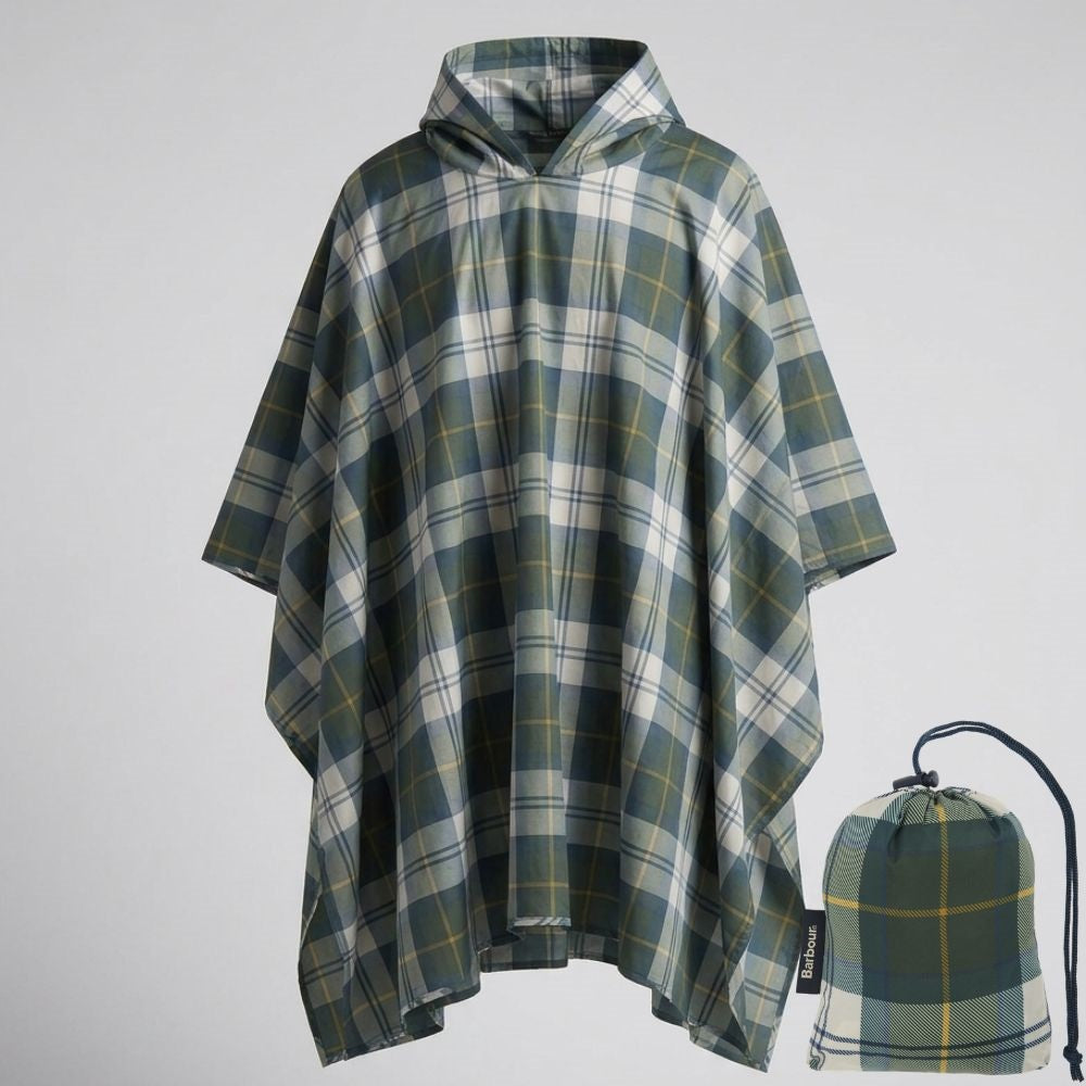 Barbour Tartan Showerproof Poncho in Ancient Tartan One Size