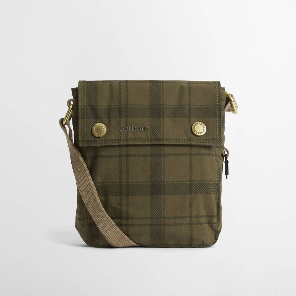 Barbour Transport Crossbody Dusky Green Tartan Bag One Size