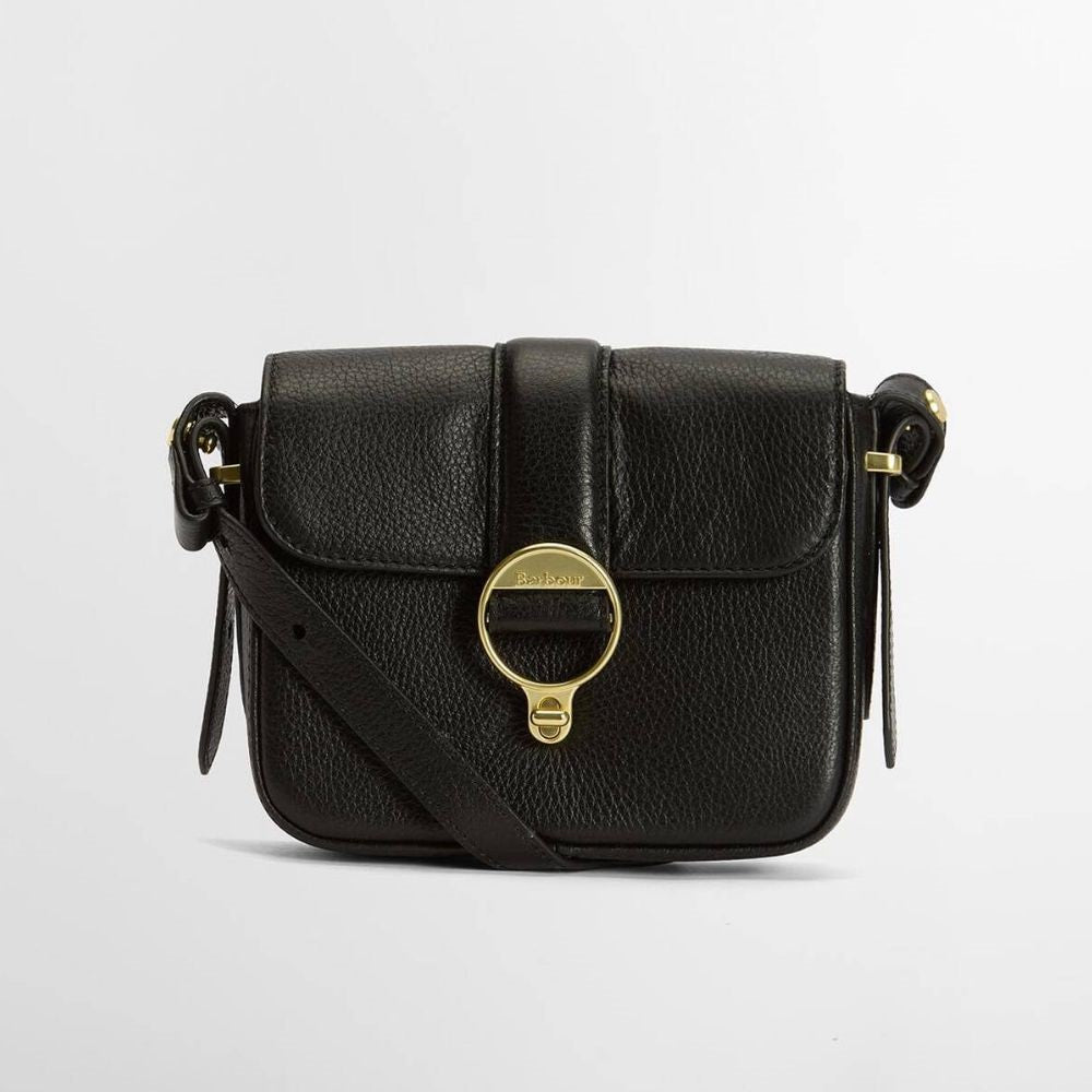 Barbour Mini Rosa Leather Crossbody Bag In Black One Size