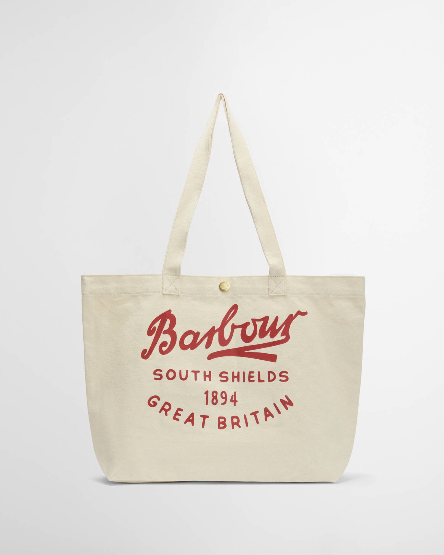 Barbour Script Tote Bag With Red Logo One Size