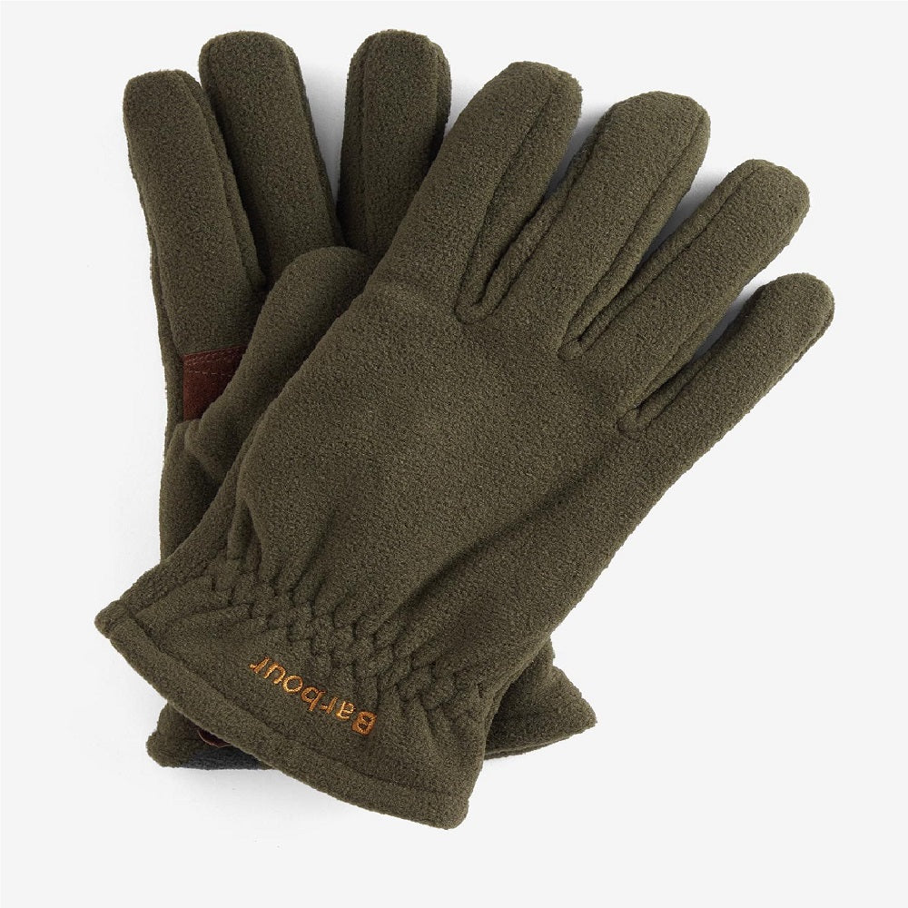 Barbour Coalford Fleece Gloves Olive Size M Gloves product image with Barbour