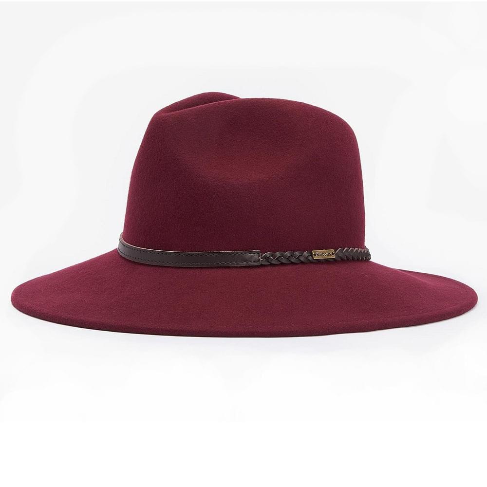 Barbour Tack Fedora Hat Cabernet