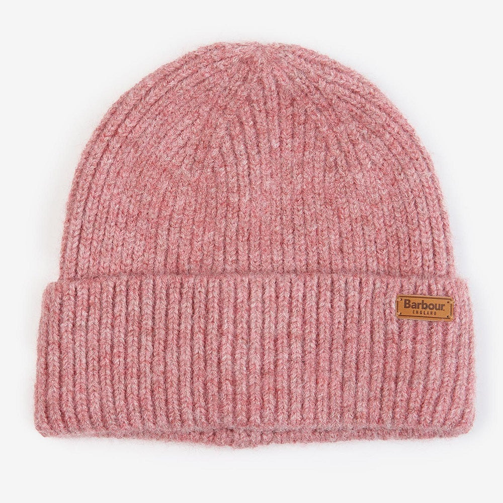 Barbour Pendle Beanie Pink Hat One Size