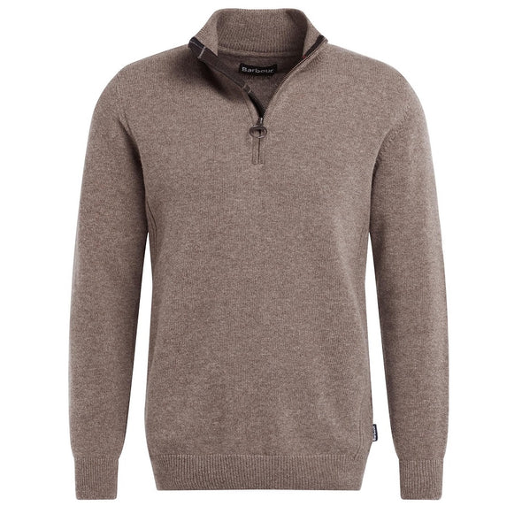 Barbour Holden Half Zip Sweater Military Marl Size M