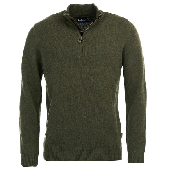 Barbour Holden Half Zip Sweater Olive Marl Size XXL
