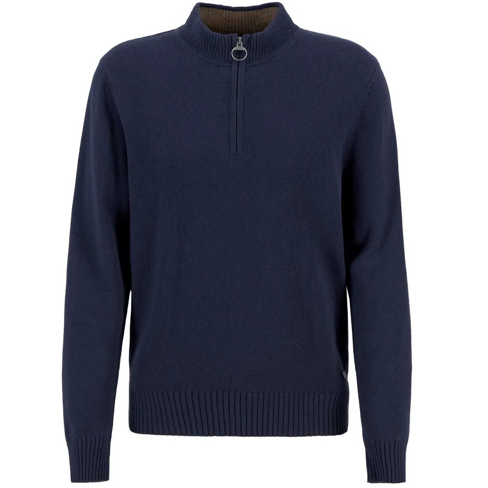 Barbour Kelson Half-Zip Jumper In Navy Size M
