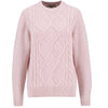 Barbour Burne Argyle Crew Neck Jumper Pink Blush